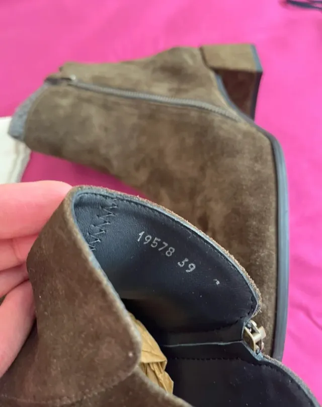 Botines Homers ante verde/marrón T.39