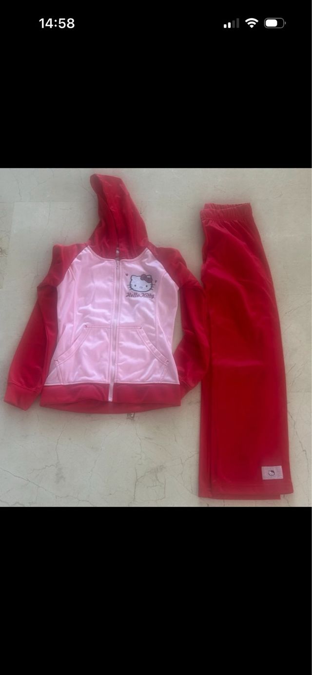 Chándal Hello Kitty Rojo 10 Años