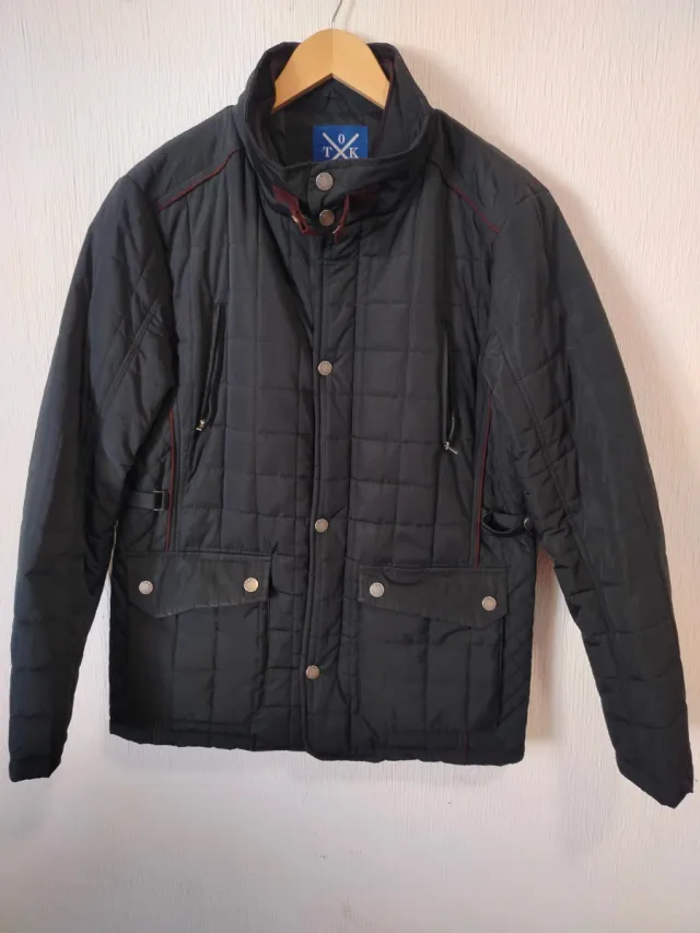 Chaqueta acolchada hombre negra