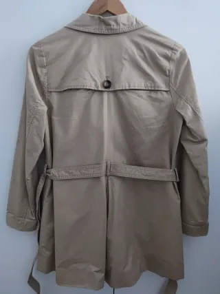 Gabardina Zara Beige Oscura/Camel