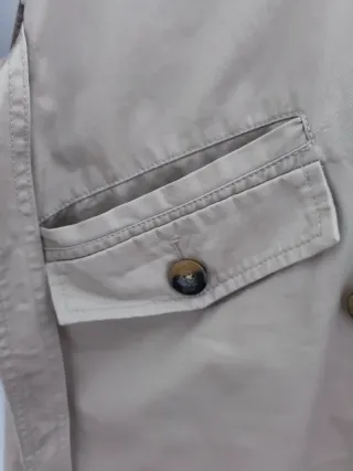 Gabardina Zara Beige Oscura/Camel