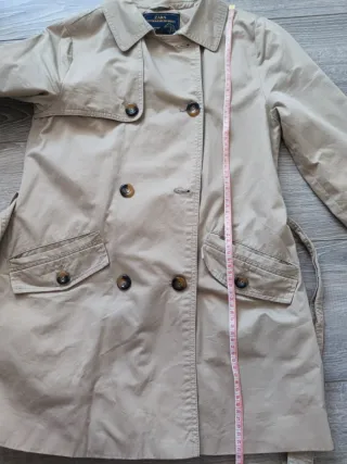 Gabardina Zara Beige Oscura/Camel