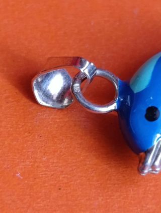 Prata Pendente Golfinho Azul