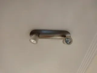 Lámpara de techo focos plata