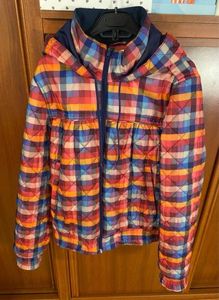 Plumífero cuadros multicolor