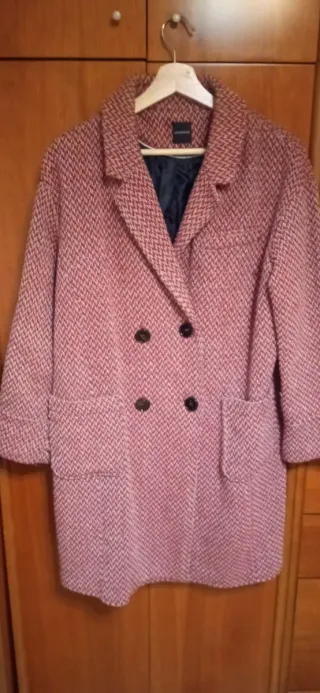 Abrigo Promod oversize rojo/rosa T.36