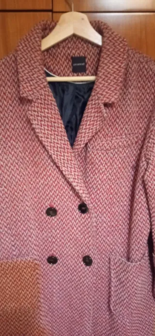 Abrigo Promod oversize rojo/rosa T.36