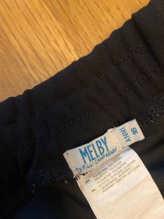 Pantaloni neri Melby con paillettes tg 16