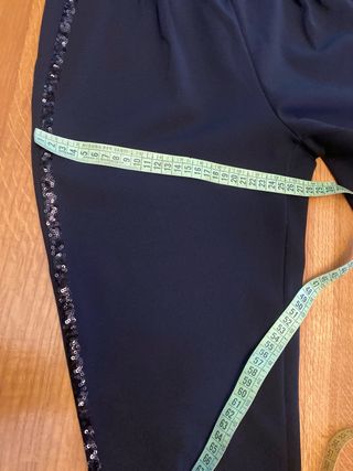 Pantaloni neri Melby con paillettes tg 16