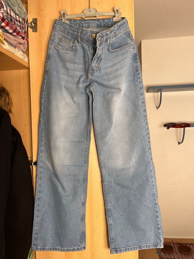 Vaqueros anchos azules