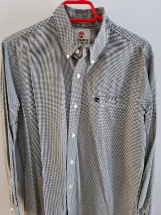 Camisa Timberland Cuadros Blanco y Negro