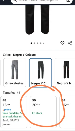 2 Pantalones Velilla Multibolsillos Talla 50