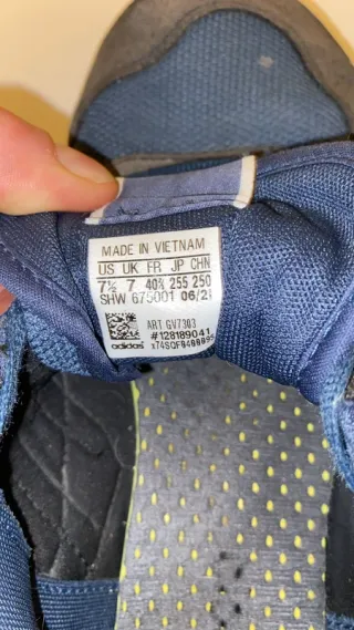 Adidas Sneakers Blu/Grigie Strisce Bianche