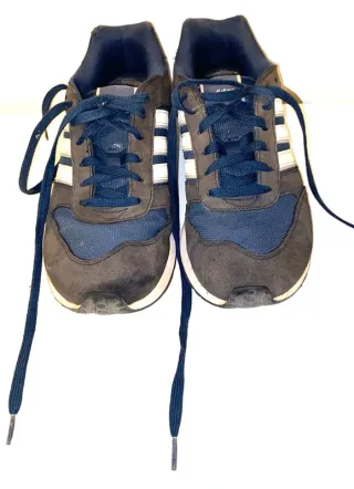 Adidas Sneakers Blu/Grigie Strisce Bianche