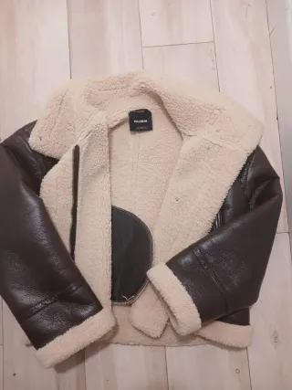 Chaqueta aviador Pull&Bear mujer marrón