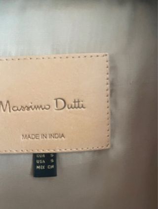 Cazadora Massimo Dutti Beige piel
