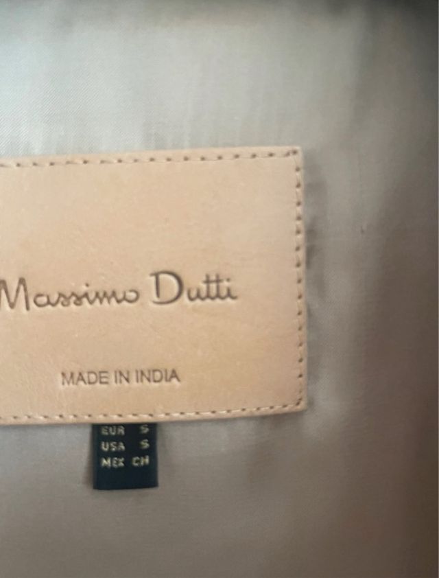 Cazadora Massimo Dutti Beige piel
