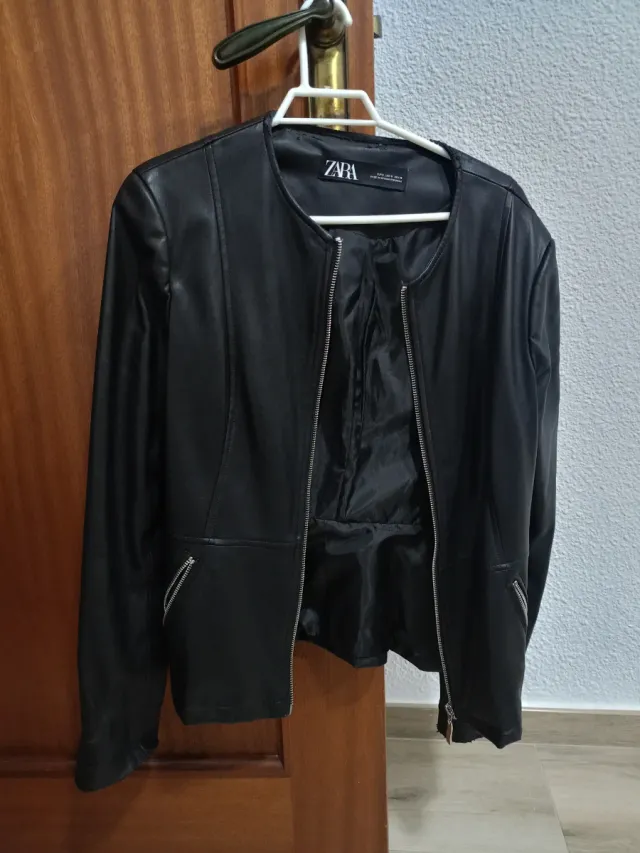 Chaqueta Cuero Purificación García Negra Cada una