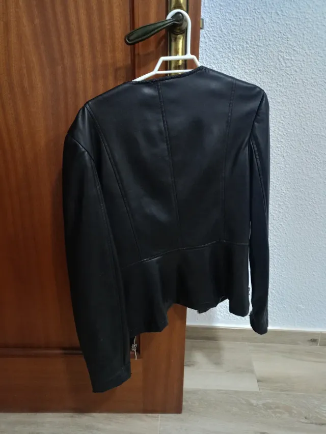 Chaqueta Cuero Purificación García Negra Cada una
