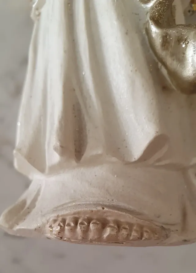 Angelo in gesso con tromba - Vintage