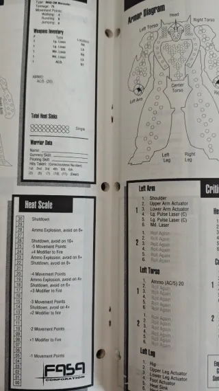 Battletech Record Sheets Vol. 3 Heavy Mechs