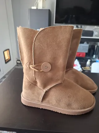 Botas B&W Talla 40 Beige/Marrón