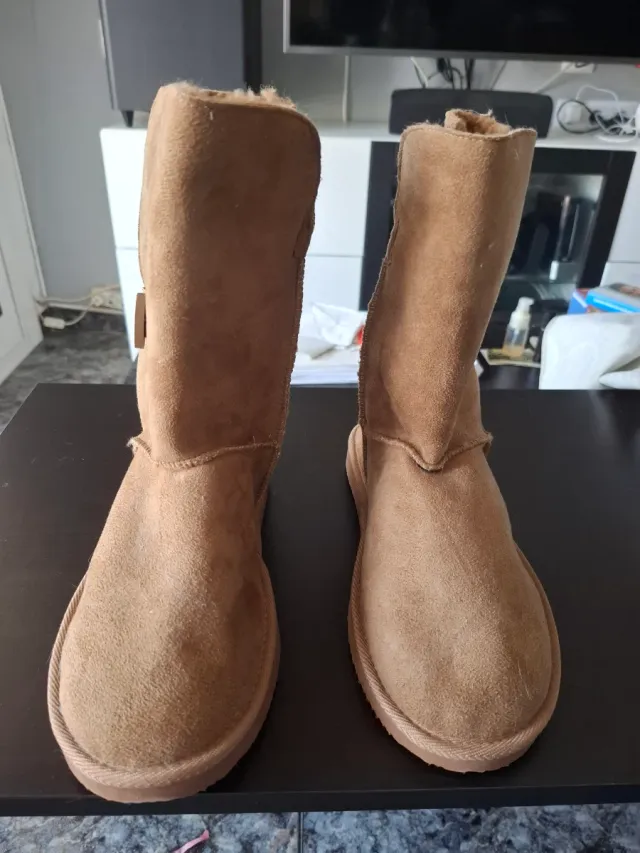 Botas B&W Talla 40 Beige/Marrón