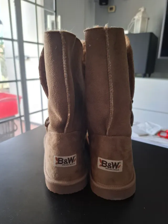 Botas B&W Talla 40 Beige/Marrón
