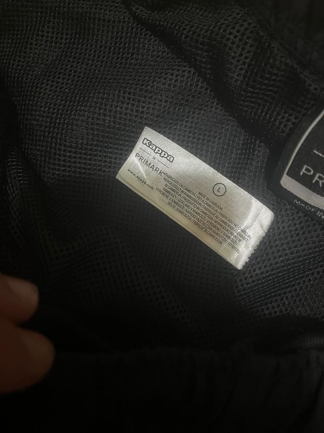 Pantalón Kappa Negro con Rayas Blancas