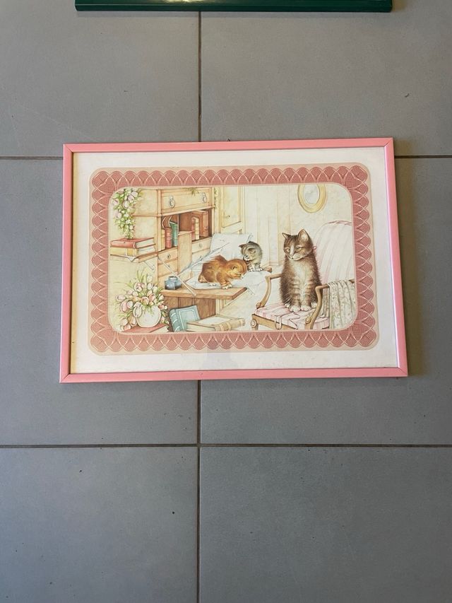 2 Quadretti Vintage Gatti 1997