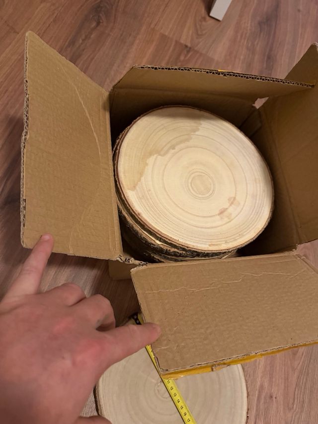 Rodajas de madera natural