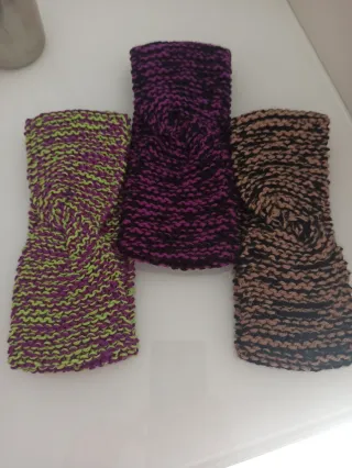 Diademas de lana tejidas a mano