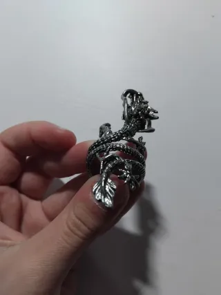 Anillo Dragón Ajustable Plata