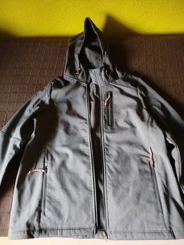 Chaqueta Boriken gris con capucha