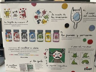 Juego infantil monstruo de colores