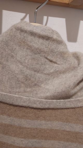 Jersey Fabiana Filippi Rayas Beige y Marrón