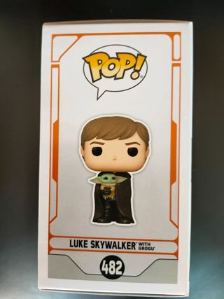 Funko Pop Luke Skywalker con Grogu y Pin Star Wars