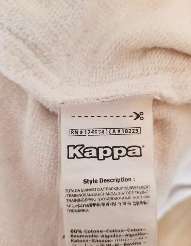Chaqueta Kappa Blanca y Beige