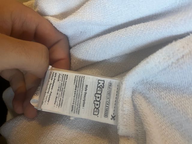 Chaqueta Kappa Blanca y Beige