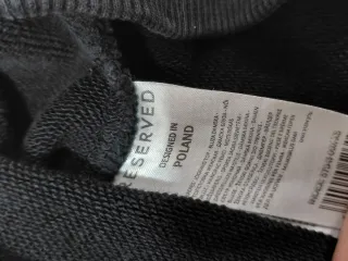 Felpa nera RESERVED 100% cotone