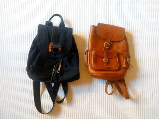 Mochilas de cuero y poliéster