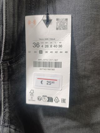 Pantalones vaqueros grises mujer