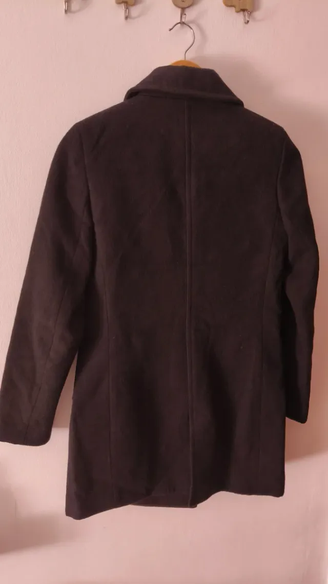 Abrigo Negro Blanco Talla M