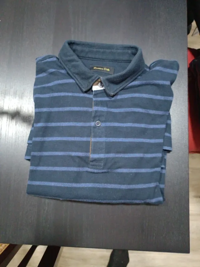 Polo Massimo Dutti Rayas Azul Marino