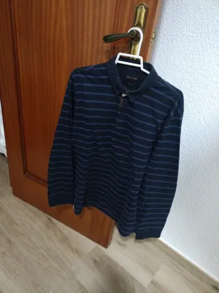 Polo Massimo Dutti Rayas Azul Marino
