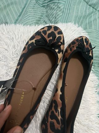 Zapatos planos leopardo mujer
