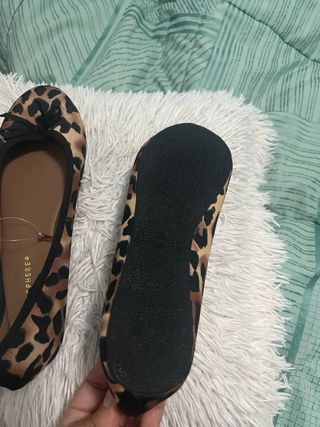 Zapatos planos leopardo mujer