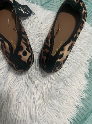 Zapatos planos leopardo mujer