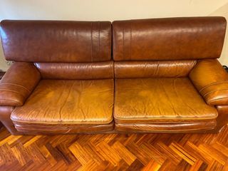 Sofá Vintage Piel Marrón