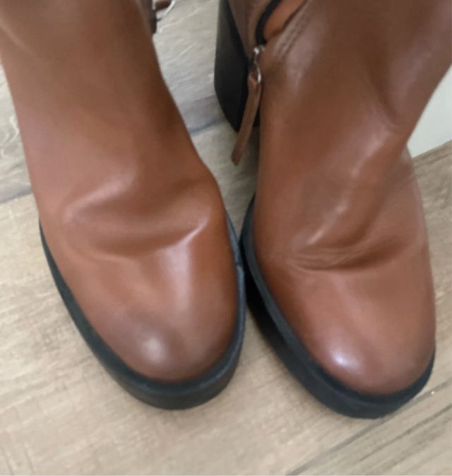 Botas de cuero marrones altas